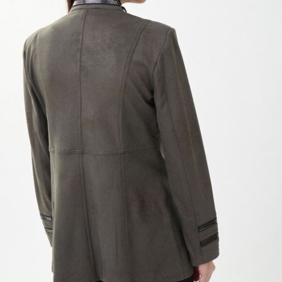 Joseph Ribkoff Avocado Faux Suede Jacket (Retails for $220) - Size XS - Picture 2 of 2
